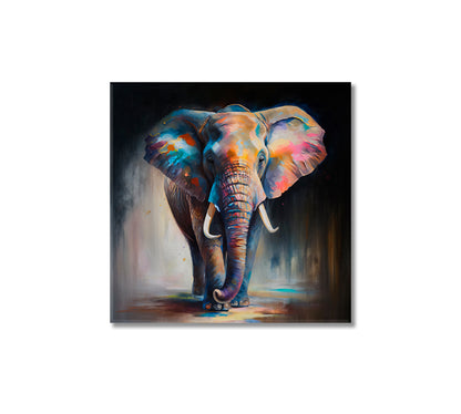 Abstract Elephant Modern Wall Decor-Canvas Print-CetArt-1 panel-12x12 inches-CetArt