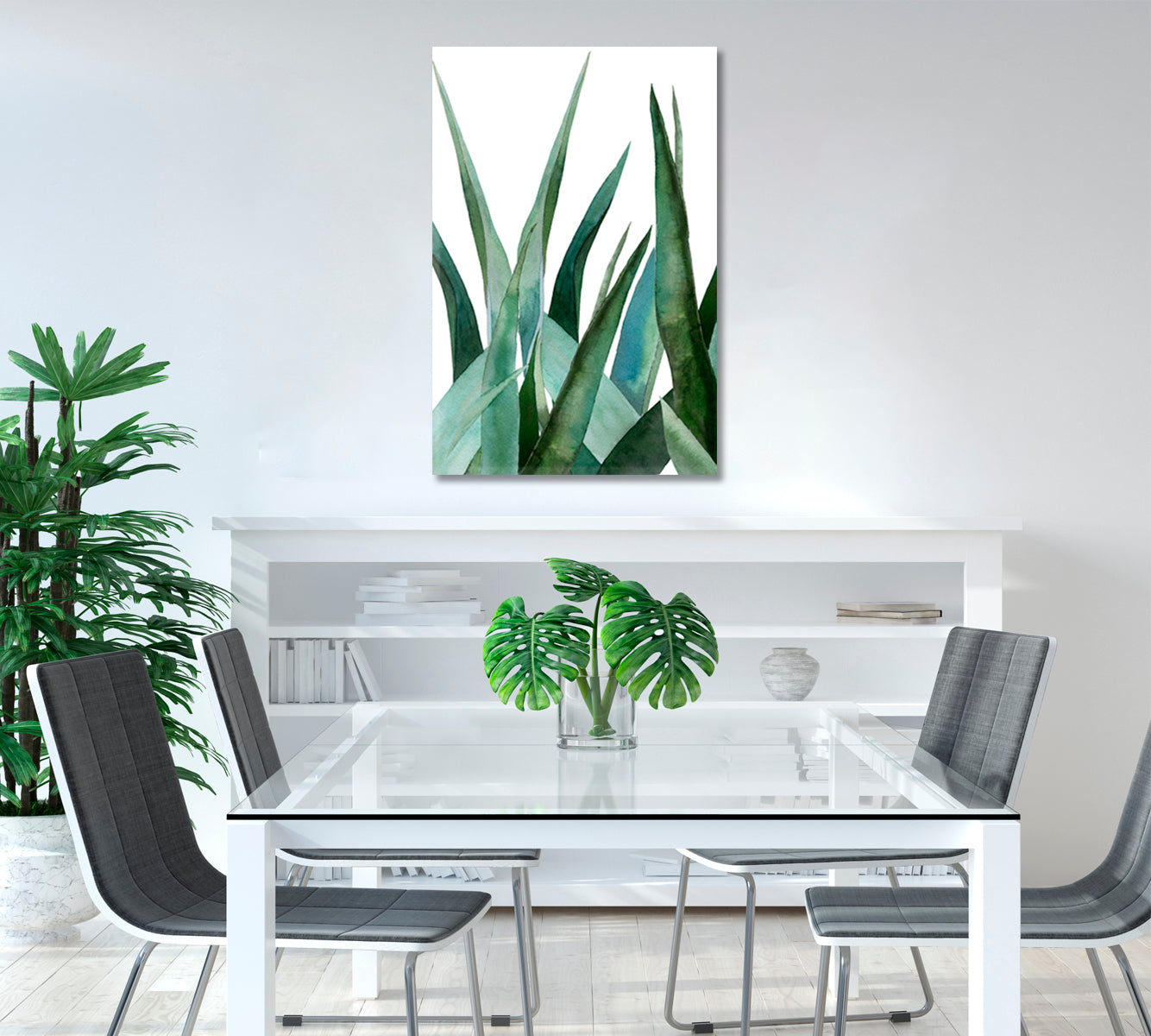 Agave Cactus Trendy Wall Decor-Canvas Print-CetArt-1 panel-16x24 inches-CetArt