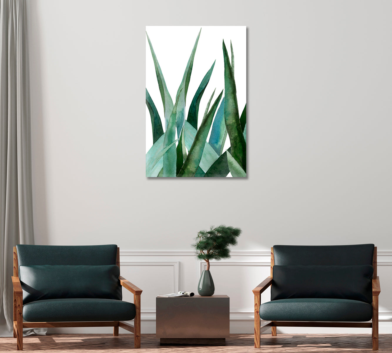 Agave Cactus Trendy Wall Decor-Canvas Print-CetArt-1 panel-16x24 inches-CetArt