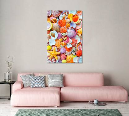 Amazing Seashells Wall Art Home Decor-Canvas Print-CetArt-1 panel-16x24 inches-CetArt