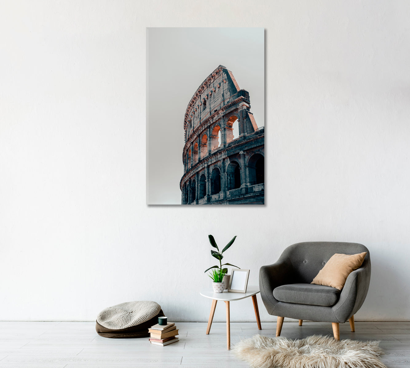 Rome Colosseum Wall Canvas Art Print-Canvas Print-CetArt-1 panel-16x24 inches-CetArt