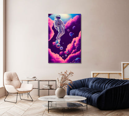 Astronaut in Fantasy Space Canvas Print-Canvas Print-CetArt-1 panel-16x24 inches-CetArt