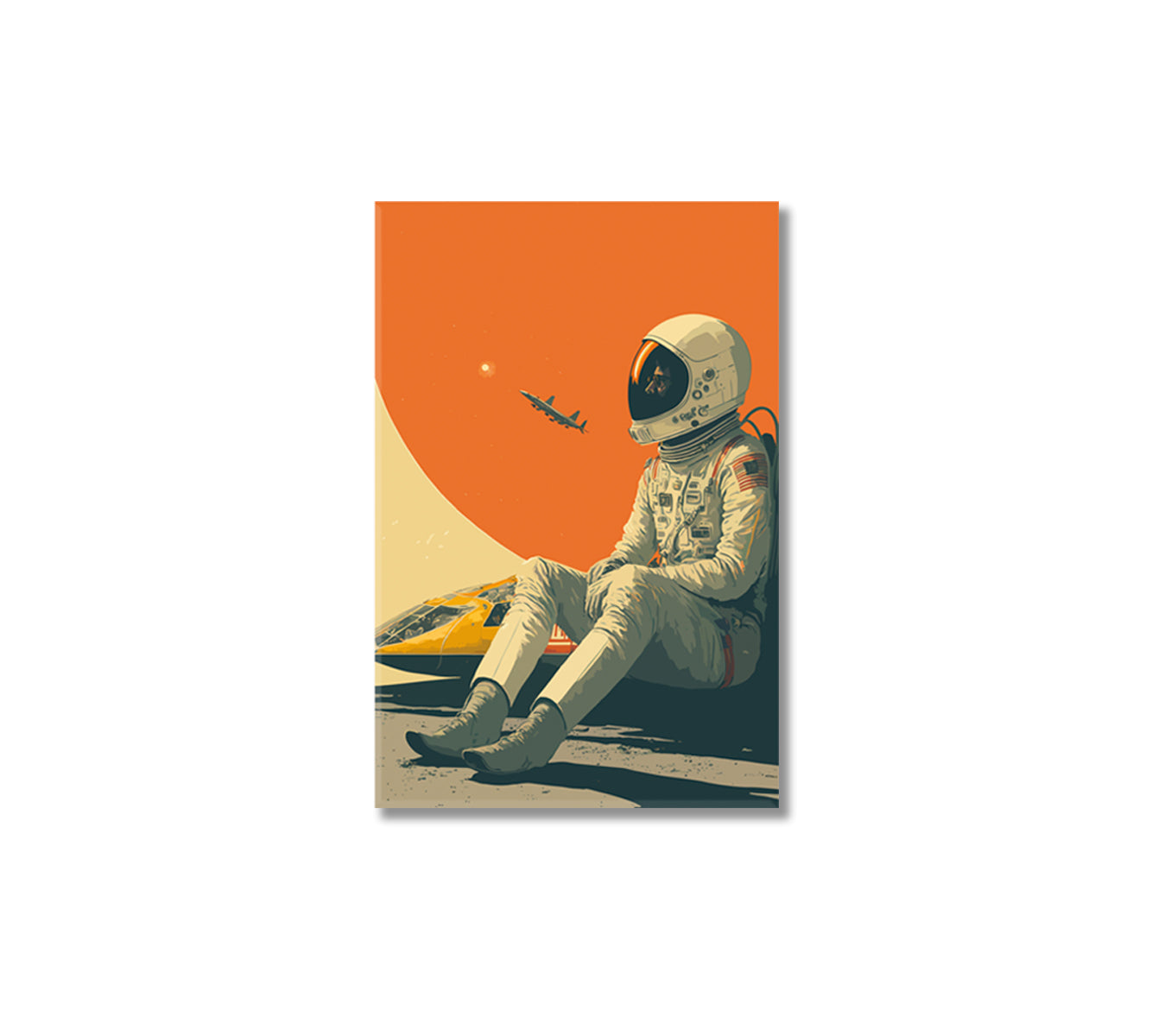 Astronaut Outer Space Wall Art-Canvas Print-CetArt-1 panel-16x24 inches-CetArt