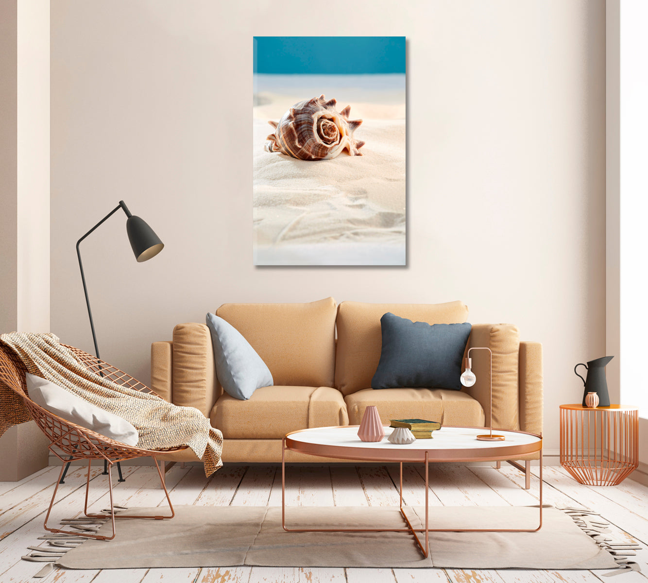 Beautiful Sea Shell Giclee Art Decor-Canvas Print-CetArt-1 panel-16x24 inches-CetArt