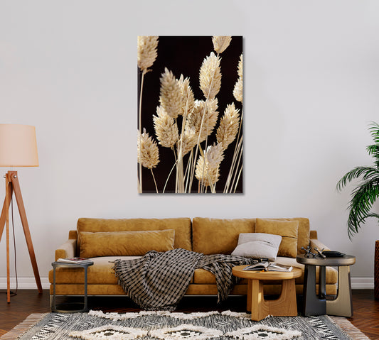 Dry Beige Plant Canvas Interior Design-Canvas Print-CetArt-1 panel-16x24 inches-CetArt