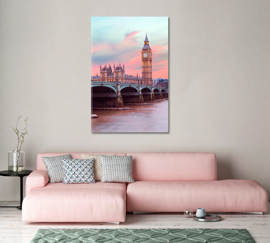 London Big Ben Canvas Wall Decor-Canvas Print-CetArt-1 panel-16x24 inches-CetArt