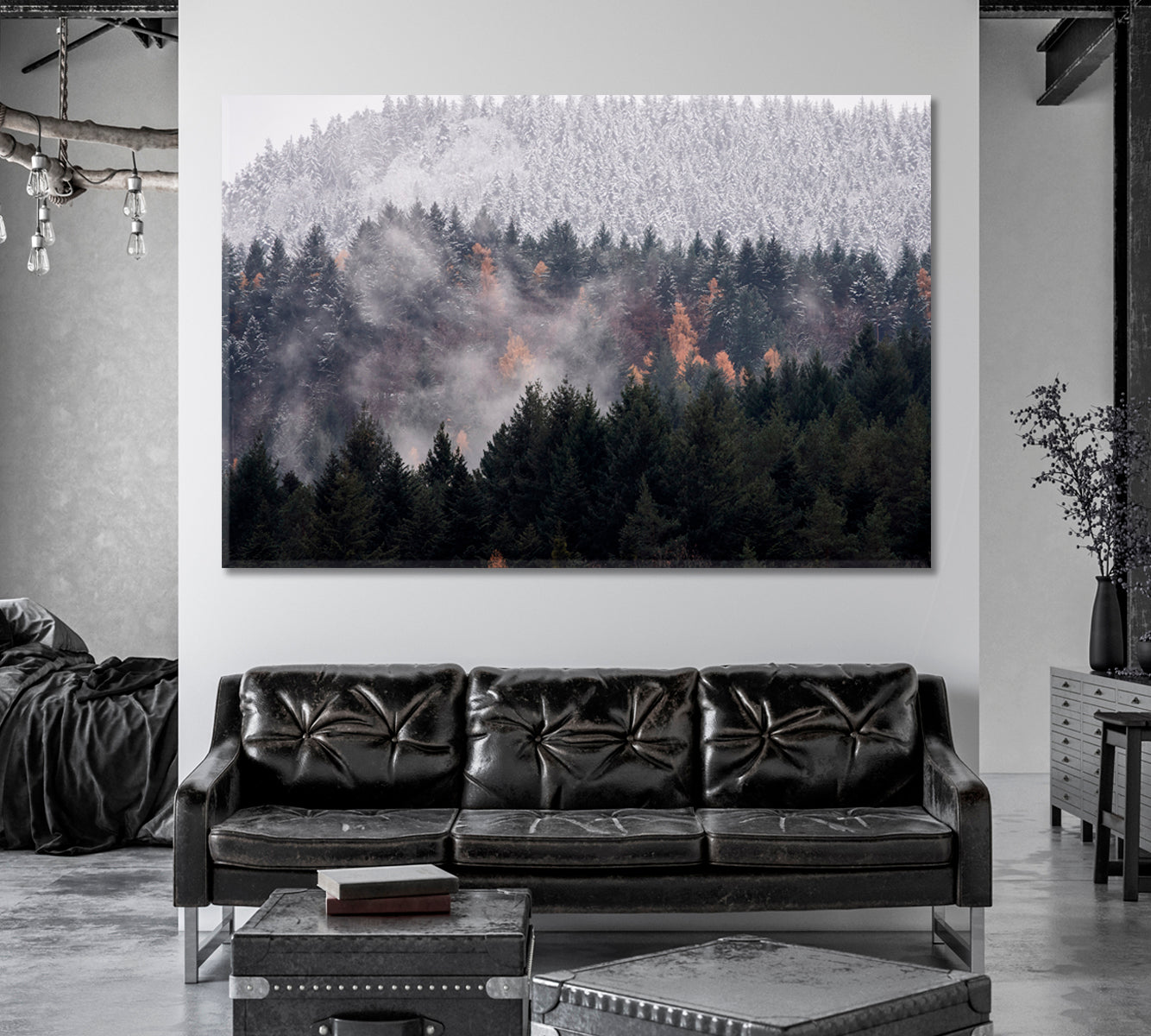 Black Forest Canvas for Wall Decoration-Canvas Print-CetArt-1 Panel-24x16 inches-CetArt