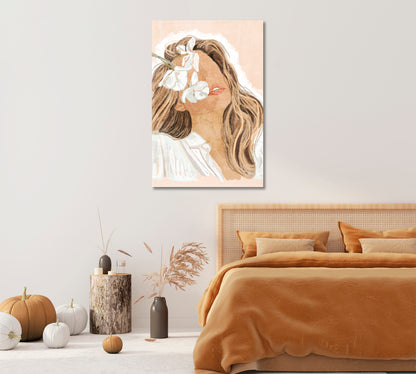 Abstract Boho Woman Portrait Canvas Print-Canvas Print-CetArt-1 panel-16x24 inches-CetArt