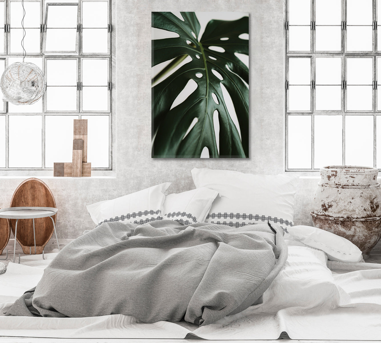 Monstera Leaves Canvas Home Art Decor-Canvas Print-CetArt-1 panel-16x24 inches-CetArt