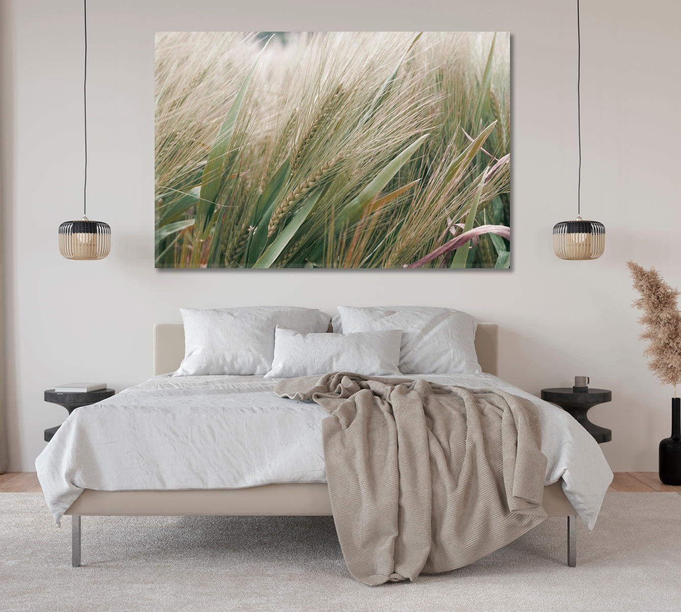 Barley Canvas Home Wall Art Decor-Canvas Print-CetArt-1 Panel-24x16 inches-CetArt