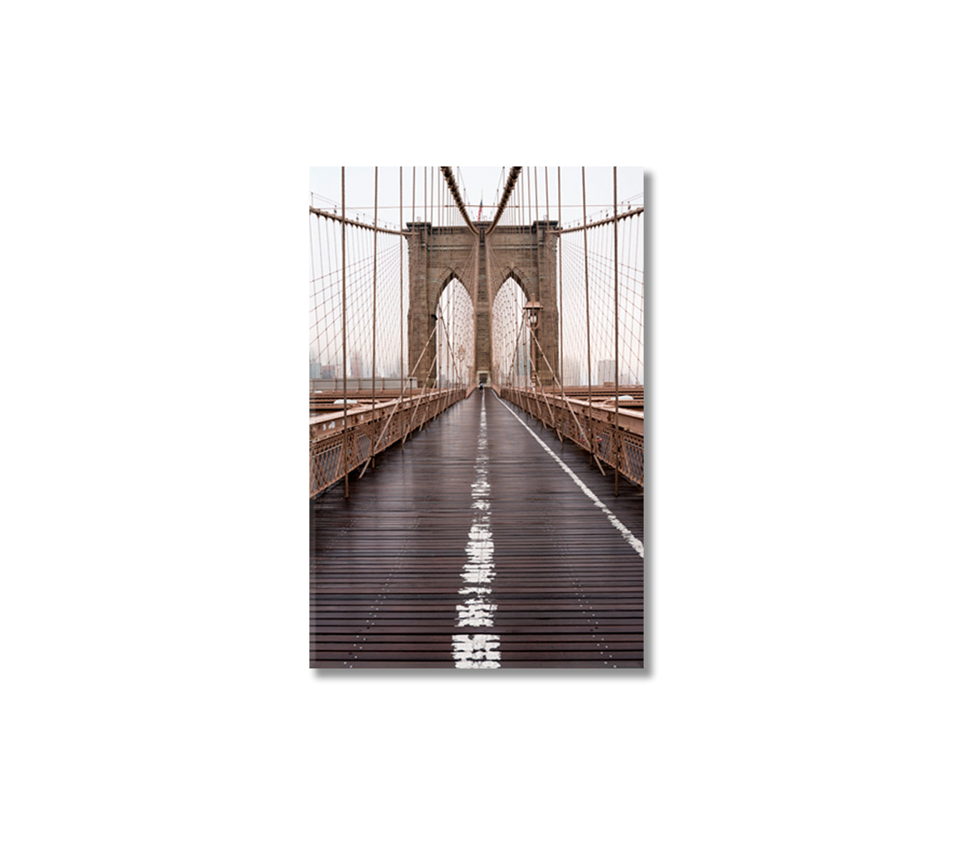 Brooklyn Bridge NYC Wall Art Decor-Canvas Print-CetArt-1 panel-16x24 inches-CetArt