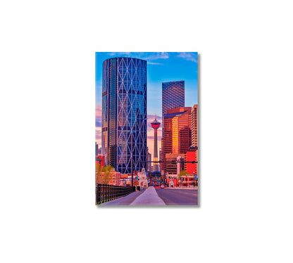 Calgary Downtown Office Wall Decor-Canvas Print-CetArt-1 panel-16x24 inches-CetArt