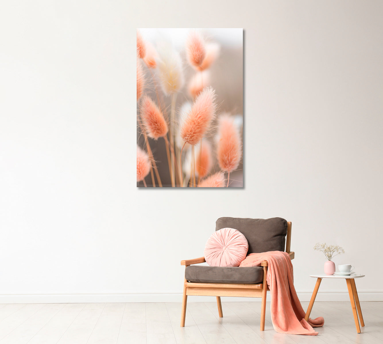 Tender Bunny Tails Grass Canvas Print-Canvas Print-CetArt-1 panel-16x24 inches-CetArt