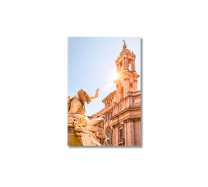 Church of Sant'Agnese in Rome Canvas Print-Canvas Print-CetArt-1 panel-16x24 inches-CetArt