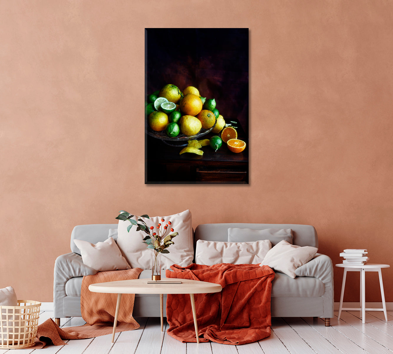 Citrus Still Life High Quality Canvas-Canvas Print-CetArt-1 panel-16x24 inches-CetArt