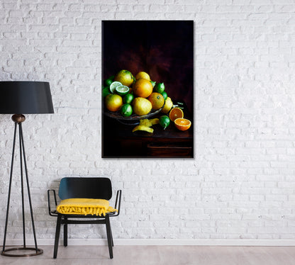 Citrus Still Life High Quality Canvas-Canvas Print-CetArt-1 panel-16x24 inches-CetArt