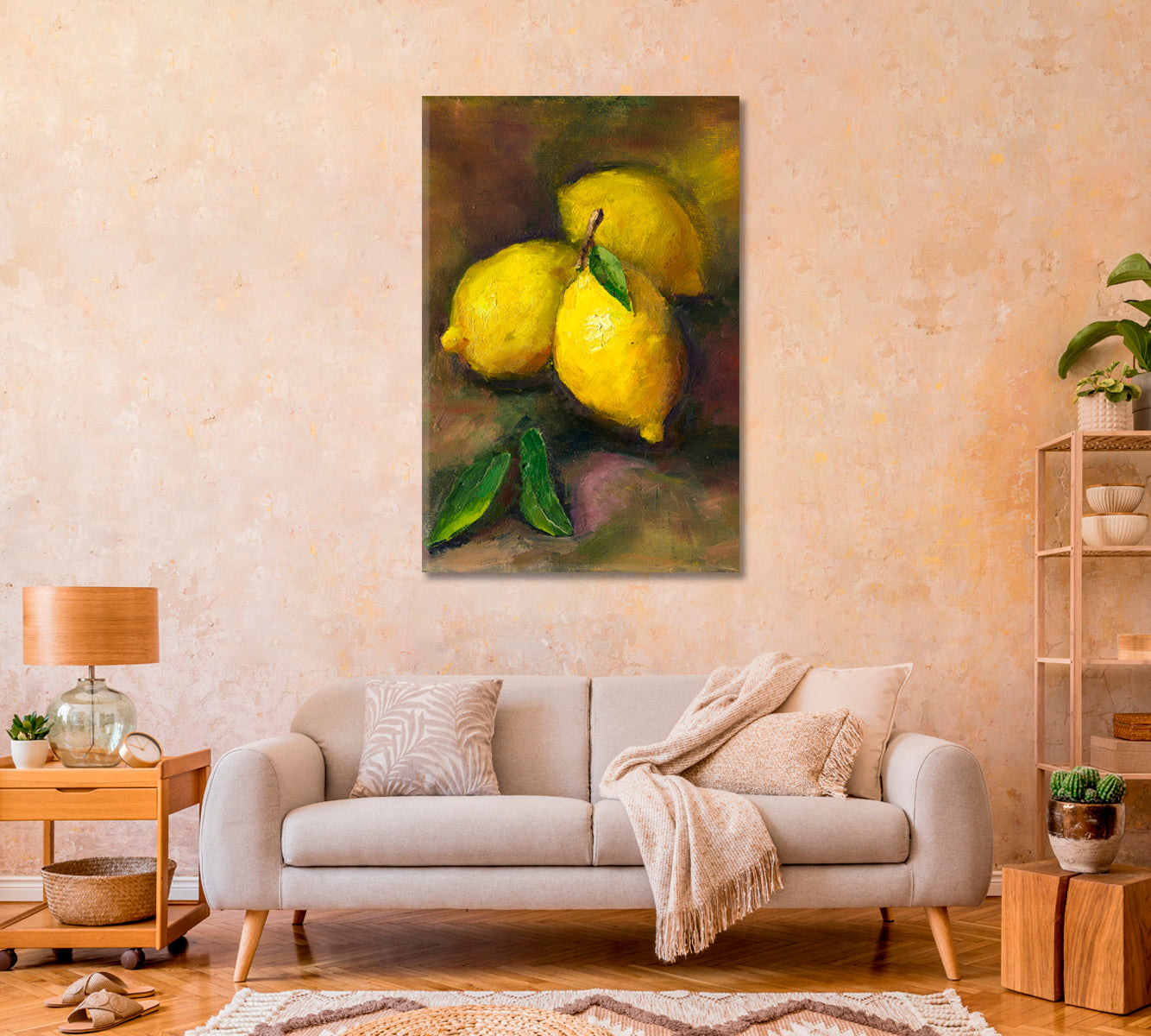 Lemons Canvas Art Home Decor-Canvas Print-CetArt-1 panel-16x24 inches-CetArt