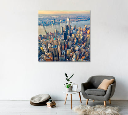 Downtown Manhattan Office Canvas Print-Canvas Print-CetArt-1 panel-12x12 inches-CetArt