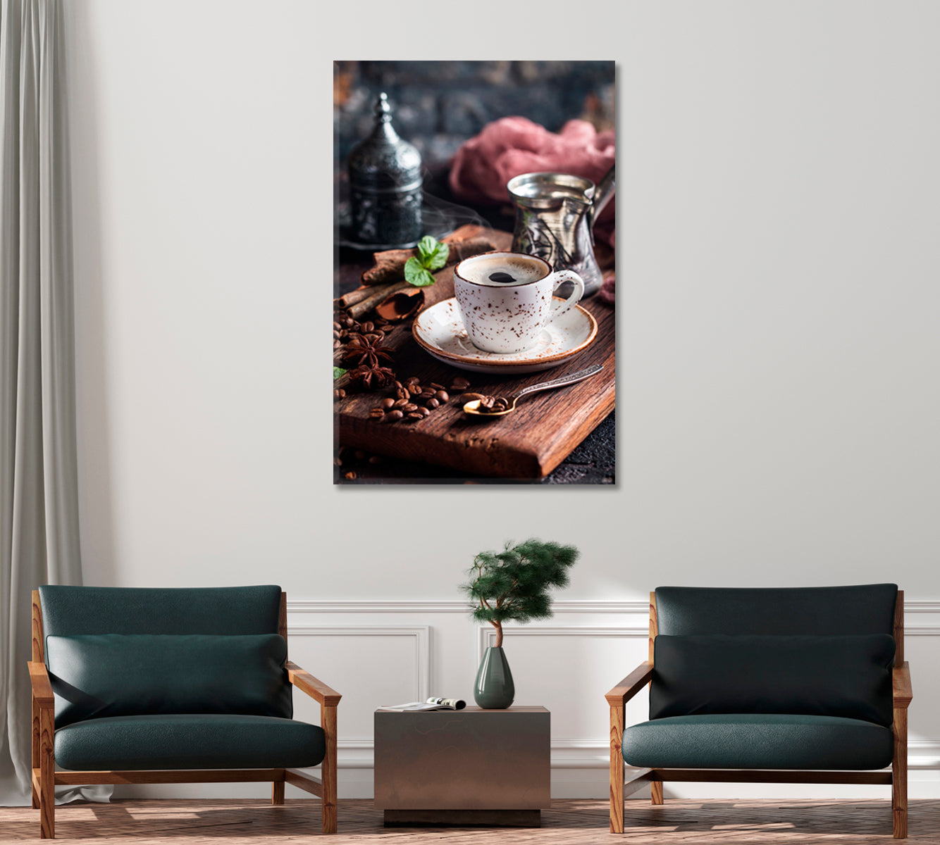 Cup of Fresh Coffee Canvas Print-Canvas Print-CetArt-1 panel-16x24 inches-CetArt