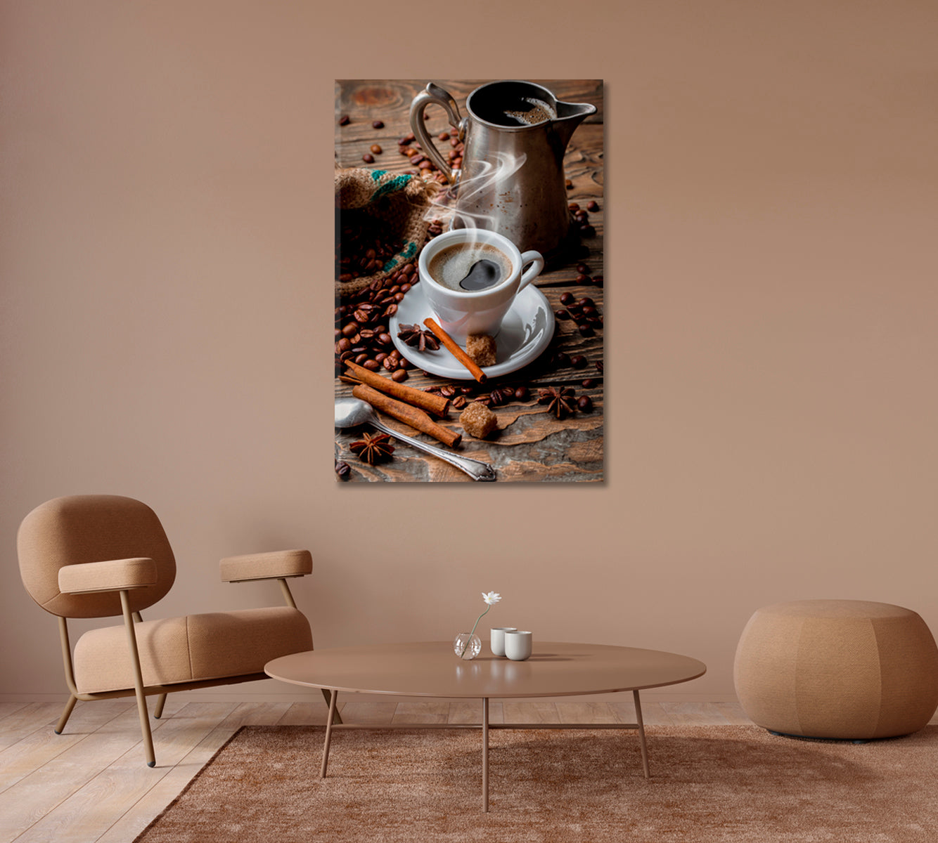 Black Coffee Art For Kitchen Wall-Canvas Print-CetArt-1 panel-16x24 inches-CetArt