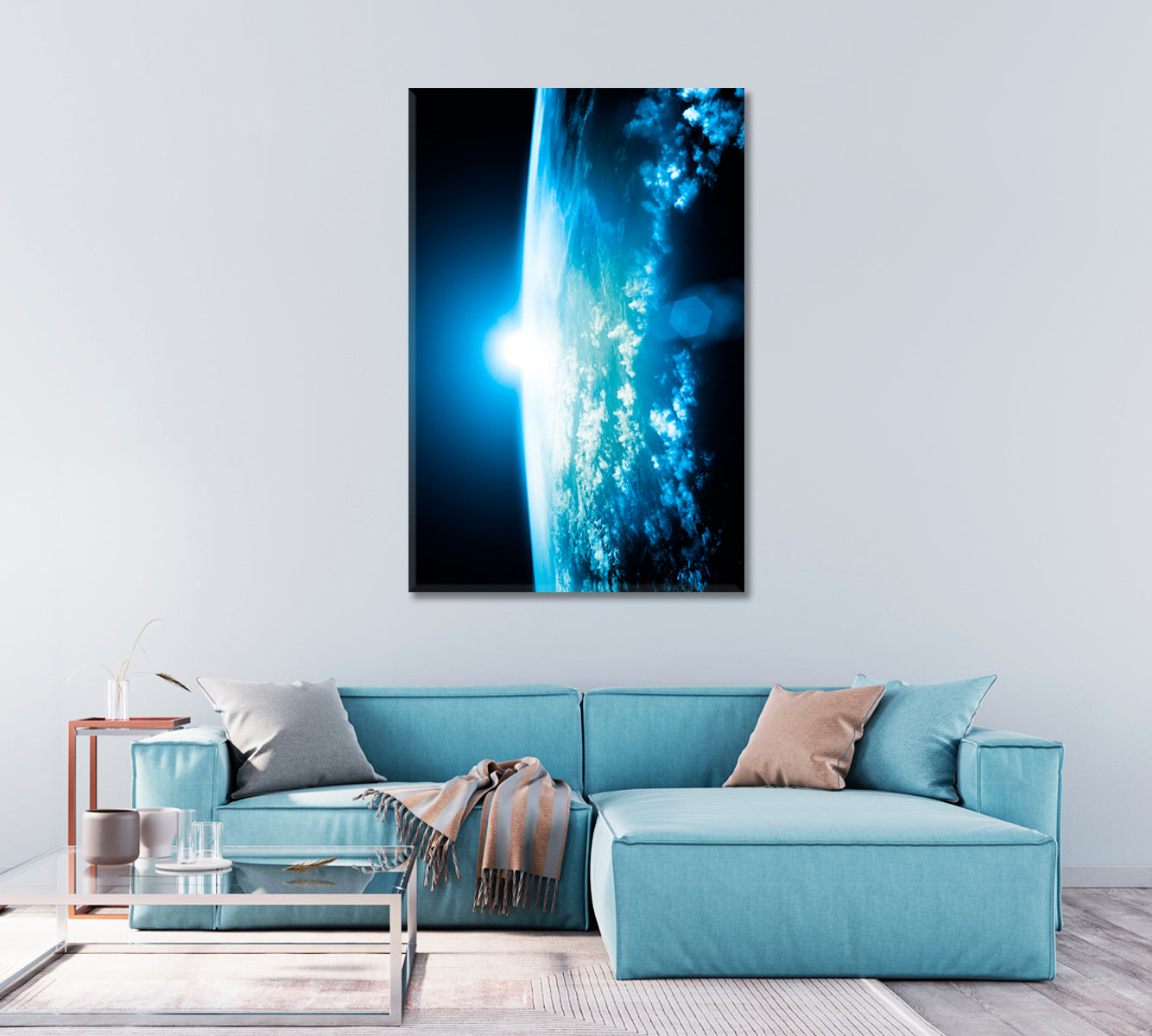 Planet Earth Modern Wall Decor-Canvas Print-CetArt-1 panel-16x24 inches-CetArt