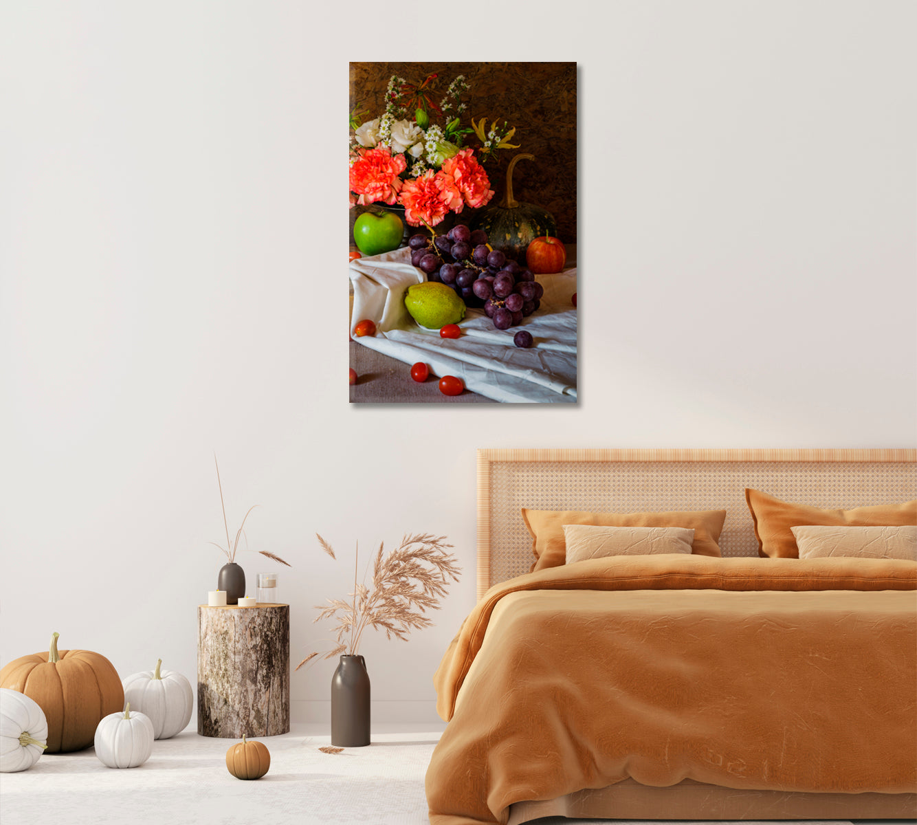 Fruit Still Life Canvas Wall Art-Canvas Print-CetArt-1 panel-16x24 inches-CetArt