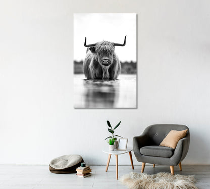 Highland Cow Canvas Art for Wall Decoration-Canvas Print-CetArt-1 panel-16x24 inches-CetArt