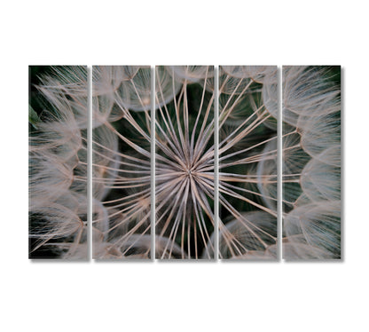 Delicate Dandelion Wall Decor Canvas-Canvas Print-CetArt-5 Panels-36x24 inches-CetArt