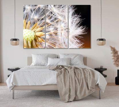 Dandelion Seeds Print Decor Wall Art-Canvas Print-CetArt-1 Panel-24x16 inches-CetArt