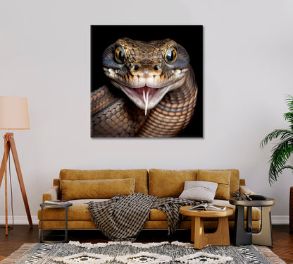 Poisonous Snake Canvas Art Home Decor-Canvas Print-CetArt-1 panel-12x12 inches-CetArt