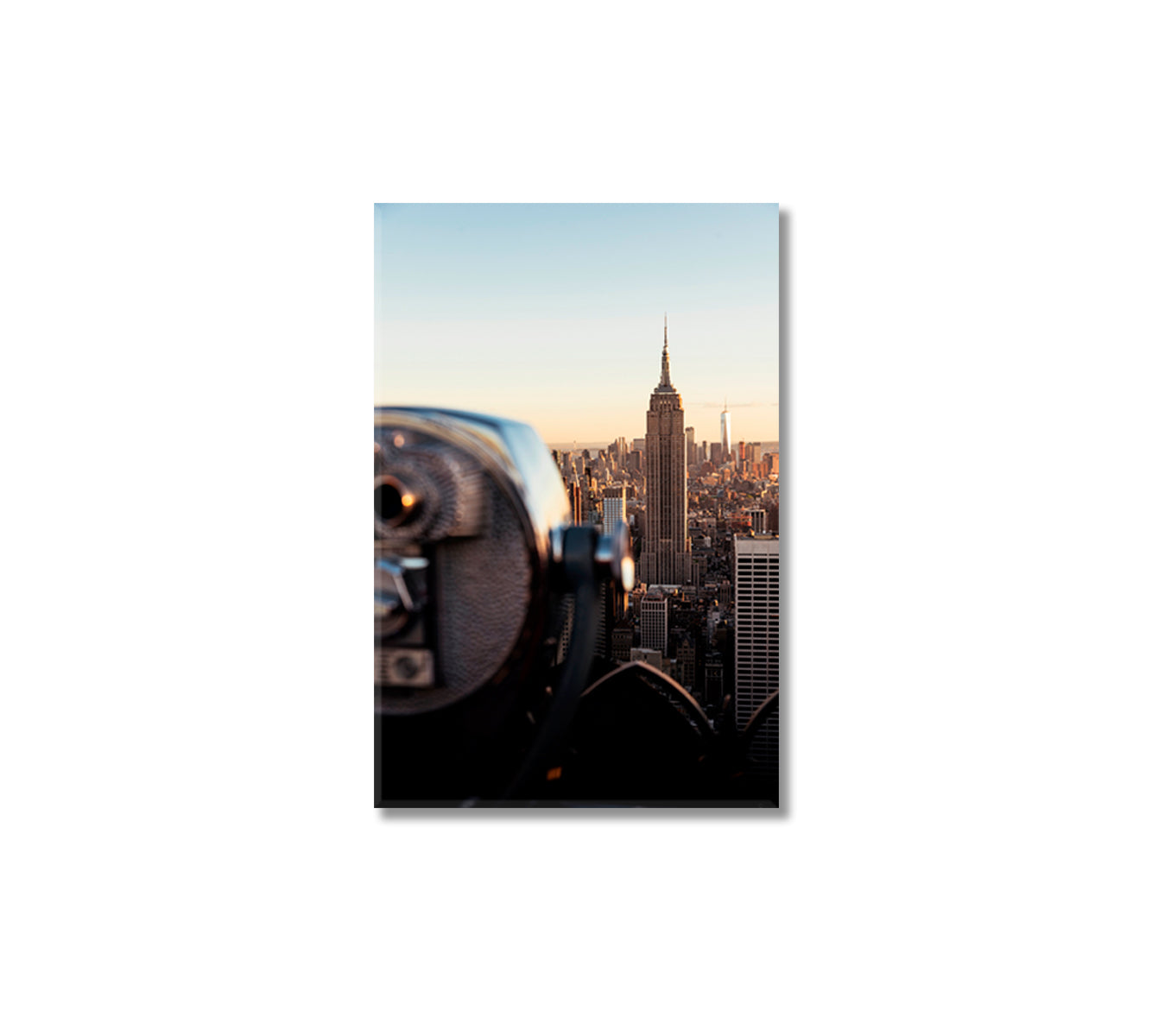 Sunset Over New York Wall Art-Canvas Print-CetArt-1 panel-16x24 inches-CetArt