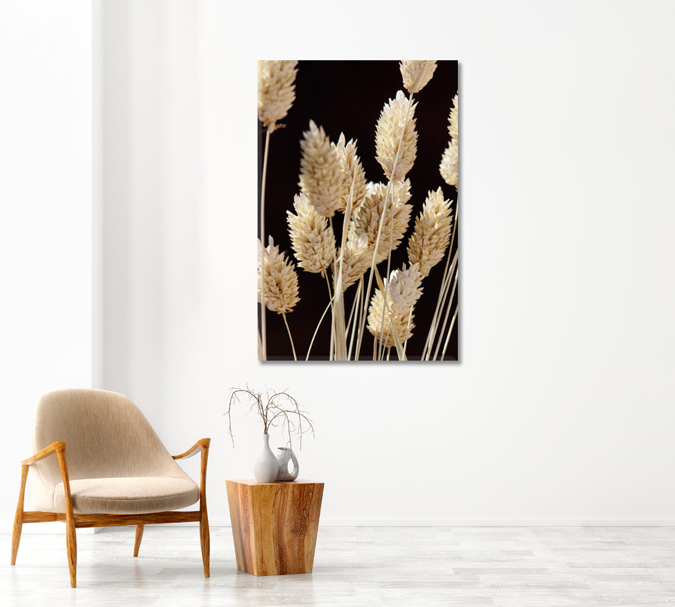 Dry Beige Plant Canvas Interior Design-Canvas Print-CetArt-1 panel-16x24 inches-CetArt