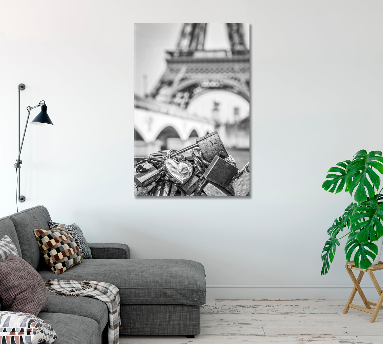 Love Locks in Paris Art Print-Canvas Print-CetArt-1 panel-16x24 inches-CetArt