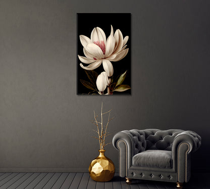 Magnolia Flower Interior Wall Decor-Canvas Print-CetArt-1 panel-16x24 inches-CetArt