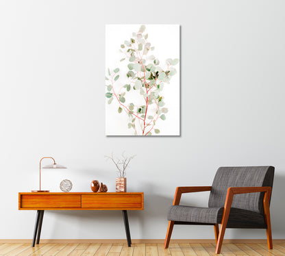 Eucalyptus Branches Wall Canvas Art Print-Canvas Print-CetArt-1 panel-16x24 inches-CetArt