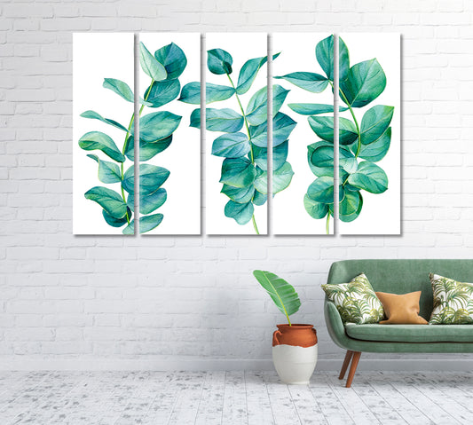 Eucalyptus Branches Art for Wall Decor-Canvas Print-CetArt-1 Panel-24x16 inches-CetArt