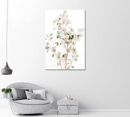 Eucalyptus Branches Wall Canvas Art Print-Canvas Print-CetArt-1 panel-16x24 inches-CetArt