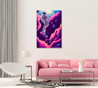 Astronaut in Fantasy Space Canvas Print-Canvas Print-CetArt-1 panel-16x24 inches-CetArt