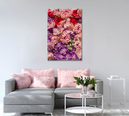 Purple Wildflowers Modern Wall Decor-Canvas Print-CetArt-1 panel-16x24 inches-CetArt