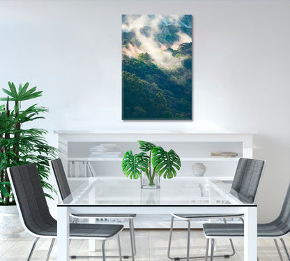 Foggy Forest Wall Art Interior Decor-Canvas Print-CetArt-1 panel-16x24 inches-CetArt