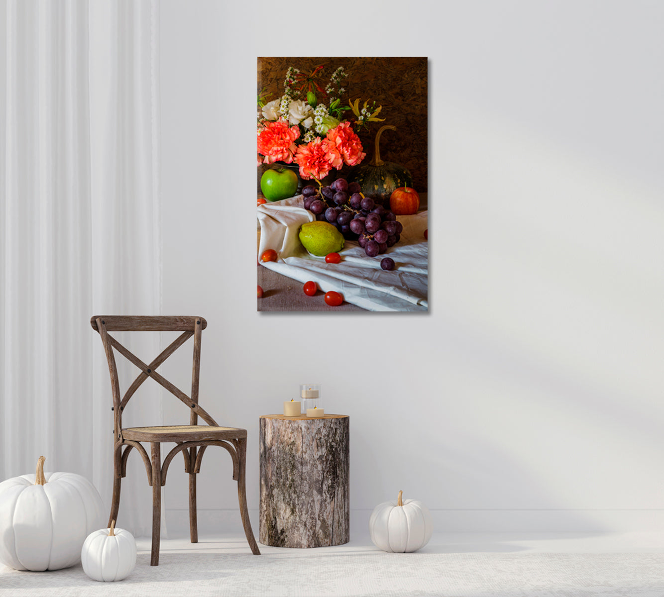 Fruit Still Life Canvas Wall Art-Canvas Print-CetArt-1 panel-16x24 inches-CetArt