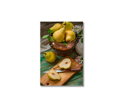 Ripe Pears Home Wall Decor-Canvas Print-CetArt-1 panel-16x24 inches-CetArt