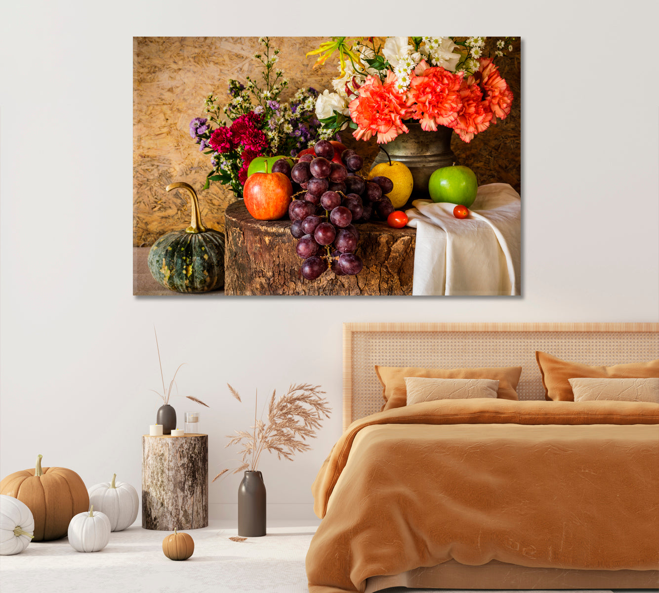 Fruits Still Life Wall Art Canvas-Canvas Print-CetArt-1 Panel-24x16 inches-CetArt