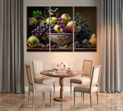 Apple Still Life Wall Art-Canvas Print-CetArt-1 Panel-24x16 inches-CetArt