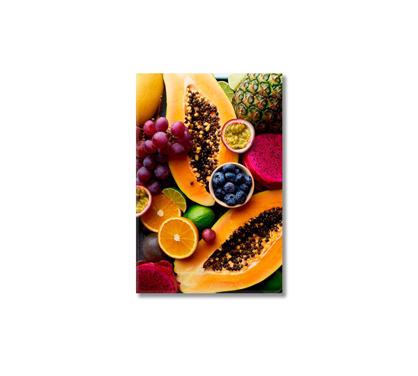 Tropical Fruits Canvas Wall Decor-Canvas Print-CetArt-1 panel-16x24 inches-CetArt