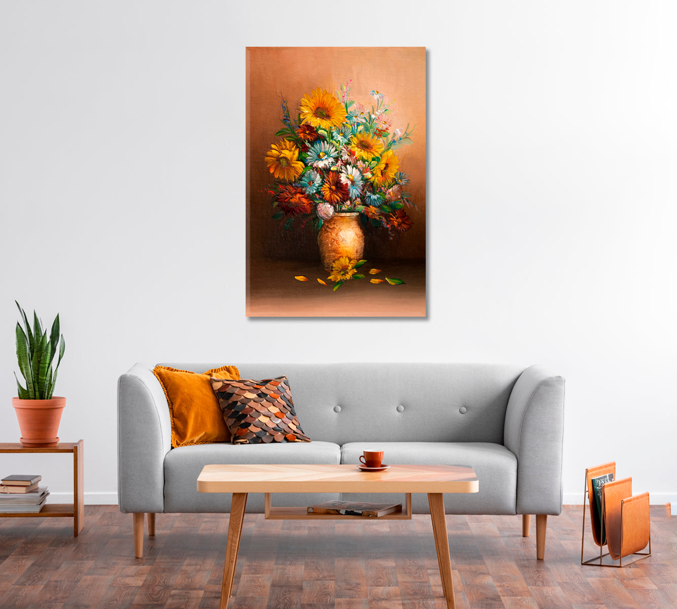 Summer Flowers Still Life Canvas Print-Canvas Print-CetArt-1 panel-16x24 inches-CetArt