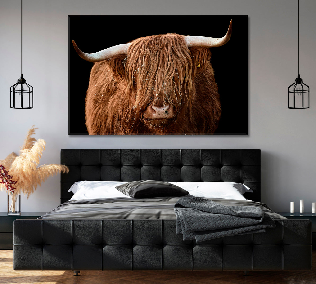 Highland Cattle Canvas Wall Art Decor-Canvas Print-CetArt-1 Panel-24x16 inches-CetArt