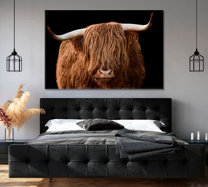 Highland Cattle Canvas Wall Art Decor-Canvas Print-CetArt-1 Panel-24x16 inches-CetArt