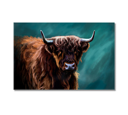 Highland Cow Art Print For Home-Canvas Print-CetArt-1 Panel-24x16 inches-CetArt