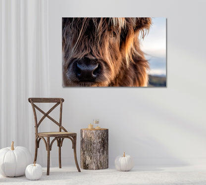 Scotland Highland Cows Canvas for Wall Decoration-Canvas Print-CetArt-1 Panel-24x16 inches-CetArt